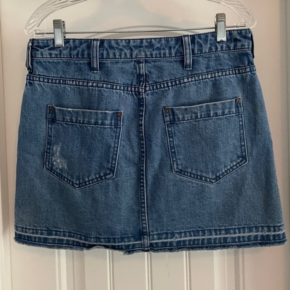 Free People Blue Casual Mini Skirt - Picture 2 of 7